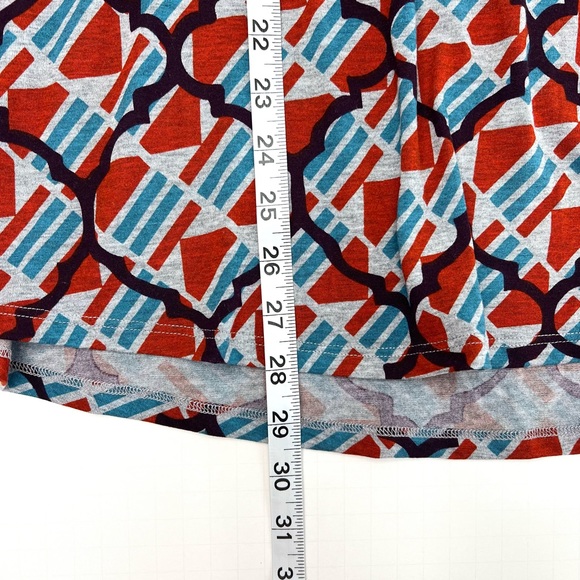 LuLaRoe Perfect Tee Orange Gray T-Shirt Tunic Size XXS - Picture 10 of 12